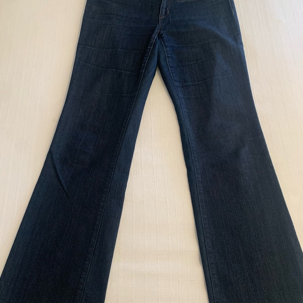 LOFT Dark Blue Curvy Flare Jeans
